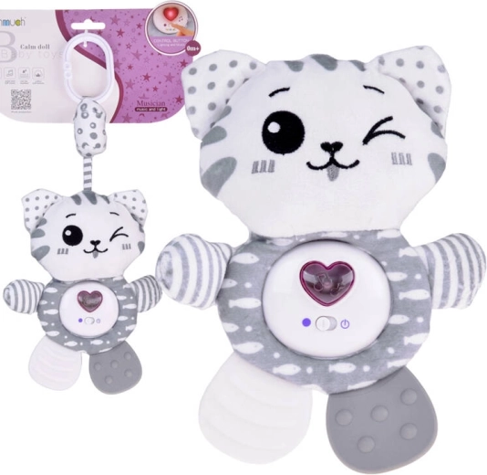 Interactieve pluchen kitten 3-in-1 met melodieën en bijtspeeltje
