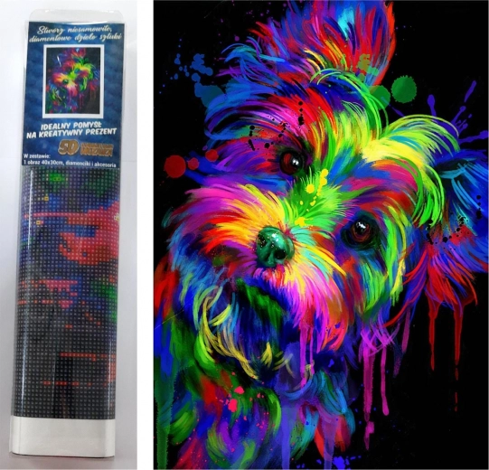 Norimpex Diamant schilderen Yorkshireterriër 30x40cm