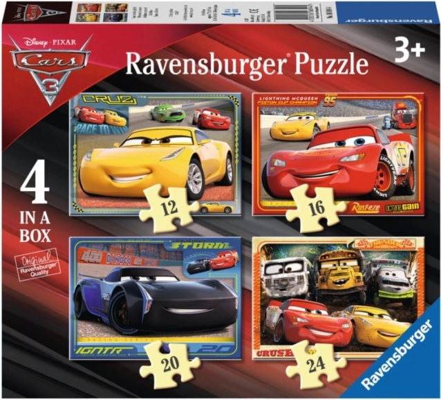 Ravensburger puzzel Cars 4-in-1 (12–24 stukjes)