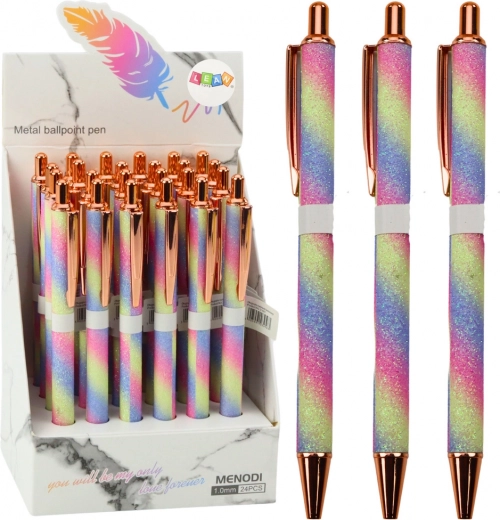 Automatische metalen glinsterpen blauwe vulling 1,0 mm