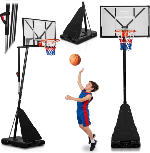 Verstelbare basketbalpaal Neo-Sport 160–305 cm
