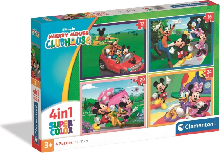 Puzzel 4-in-1 MICKEY MOUSE CLUBHOUSE (12, 16, 20 en 24 stukjes) – CLEMENTONI
