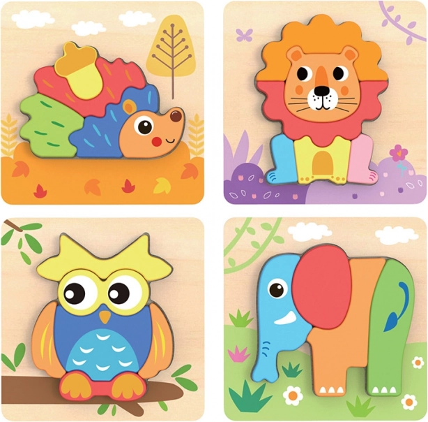 BABU - Puzzel dieren 4-in-1