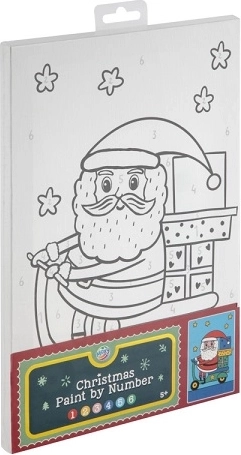 CCG XMAS schilderen op nummer op canvas – Kerstman (30 × 19 cm)