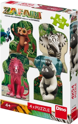 Puzzel Zafari: Zoomba en vrienden 4x54