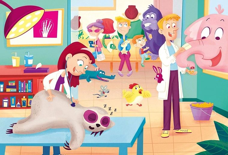 Clementoni puzzel Maxi 60 – dierenarts