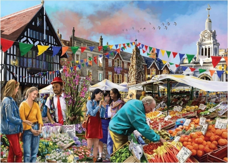 Puzzel Saffron Walden Markt 1000 Stukjes
