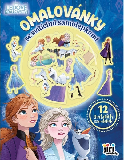 Kleurboek met glow-in-the-dark stickers – Frozen