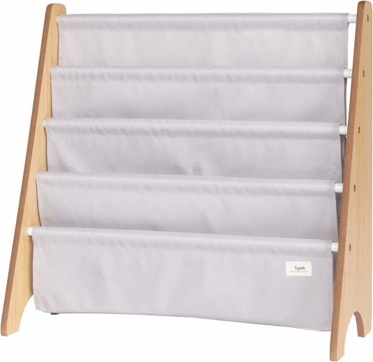 3 Sprouts boekenrek recycled solid/light gray - 1 stuk