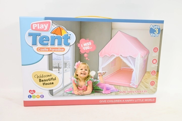 Roze kinderspeeltent 100 × 120 × 135 cm