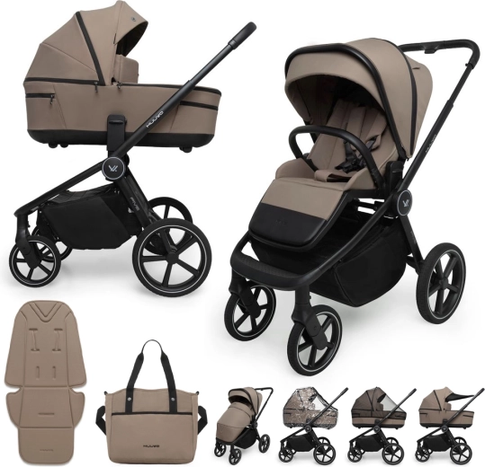 Muuvo Five combi kinderwagen 2-in-1 Mokka