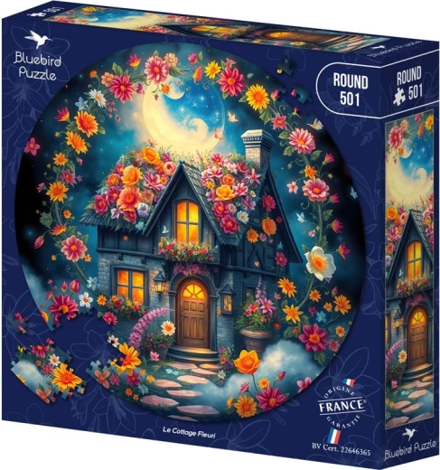 Bluebird ronde puzzel Bloemenhuisje 501 stukjes