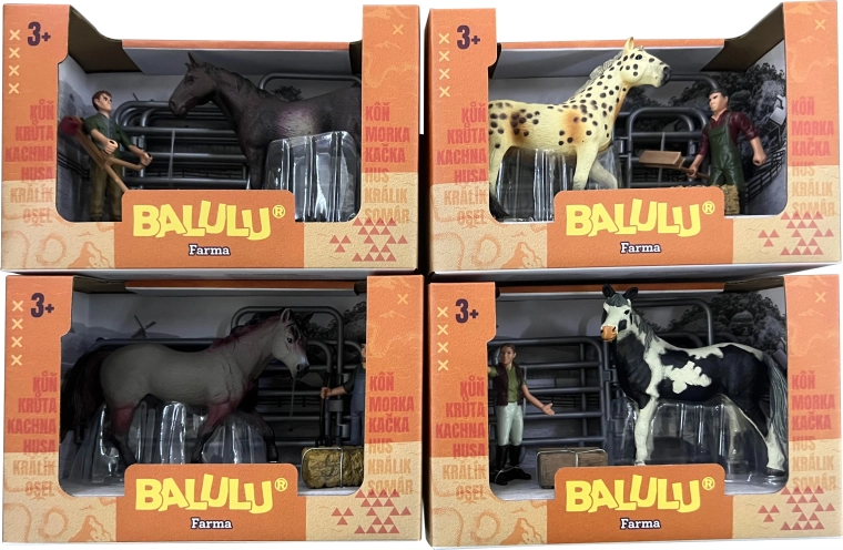 Balulu speelset paard met verzorgerfiguur en accessoires - 1 stuk