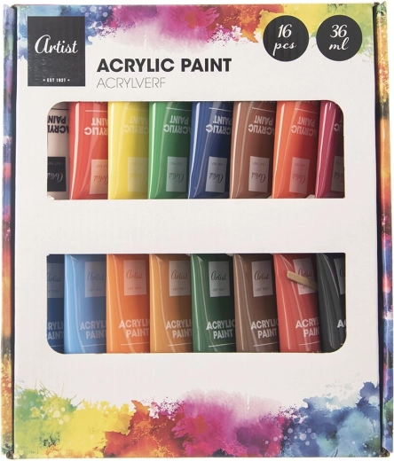 Acrylverf set 16 stuks 36 ml