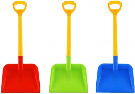 Kunststof schep 4 kleuren 28x4x67cm 12m+