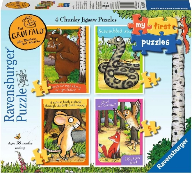 RAVENSBURGER Mijn eerste puzzels: De Gruffalo 4-in-1 (2,3,4,5 stukjes)