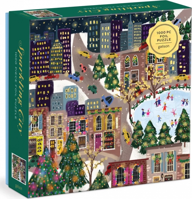 Metallic puzzel Sparkling City 1000 stukjes