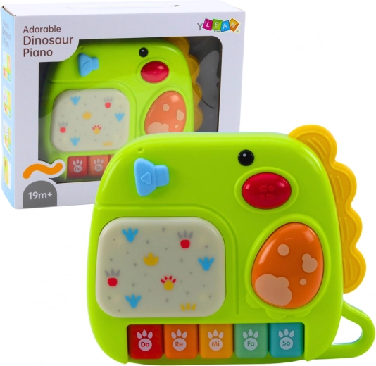 Interactieve kinderpiano dinosaurus groen