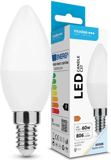 Modee LED kaarslamp C37 8,5 W E14 806 lm koel wit