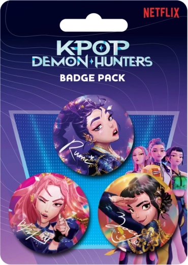 Set K-pop Demon Hunters-badges – 3 stuks