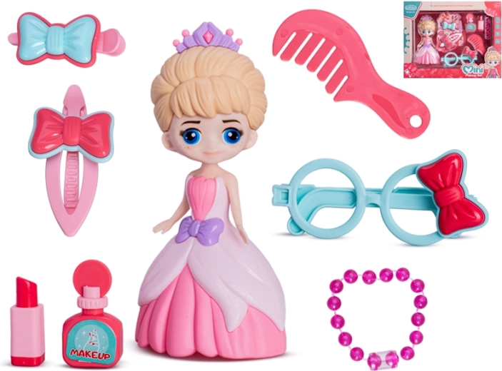 Prinsessenpop 16 cm met beautykit