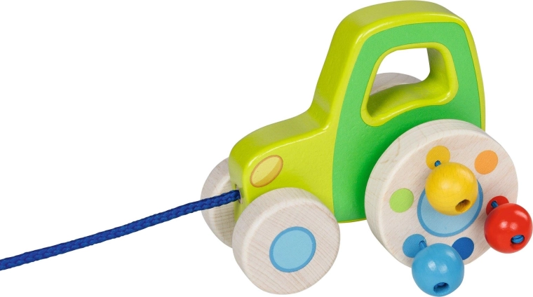 Houten trektractor - 1 stuk