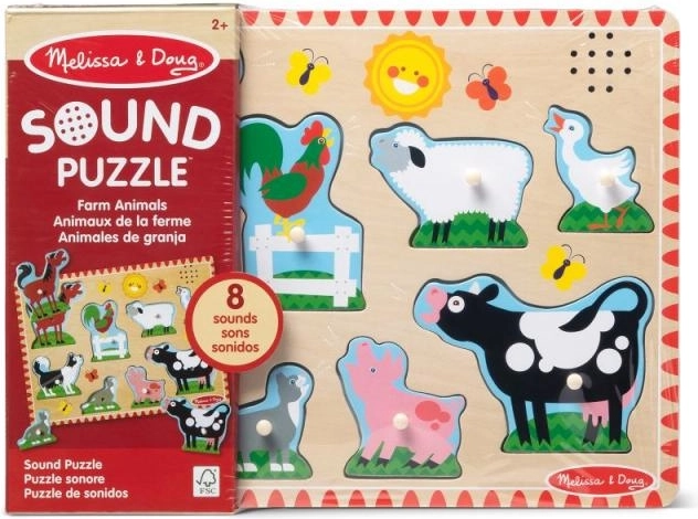 Melissa & Doug houten geluids­puzzel