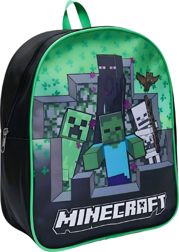 Kinder rugzak Minecraft met Creeper-, Zombie-, Enderman- en Skeleton-motief