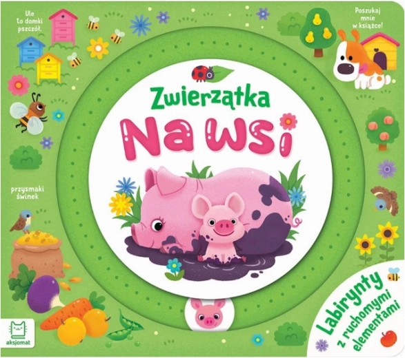 Boerderijdieren: Doolhoven met bewegende elementen – interactieve boek voor de allerkleinsten
