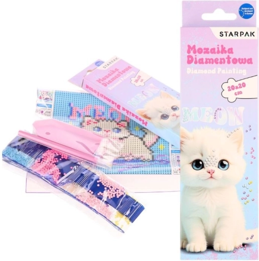 Diamantmozaïek kitten - 1 stuk