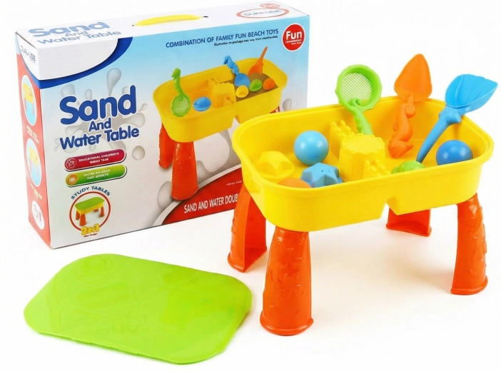 Kindertafeltje voor zand en water met accessoires (8 stuks)