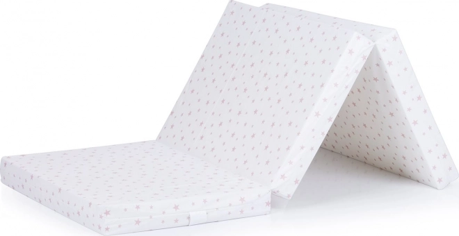 Opvouwbaar matras Chipolino 120x60 cm met roze sterren