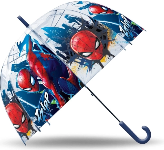 Transparante handmatige kinderparaplu Spiderman