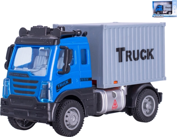 Vrachtwagen met afneembare container 12 cm met terugtrekmotor