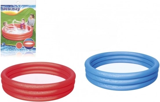 Rood opblaasbaar kinderzwembad 152x30 cm Bestway met reparatiepatch