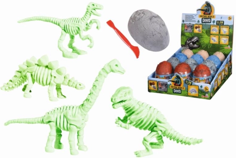 Opgravingsset met dinosaurus skelet in ei