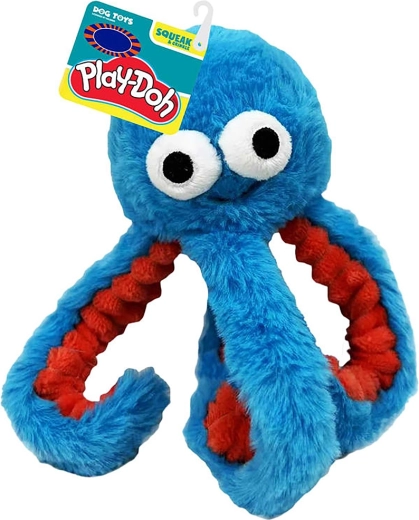 Hasbro pluchen hondenspeeltje octopus Play-Doh 16,5 cm