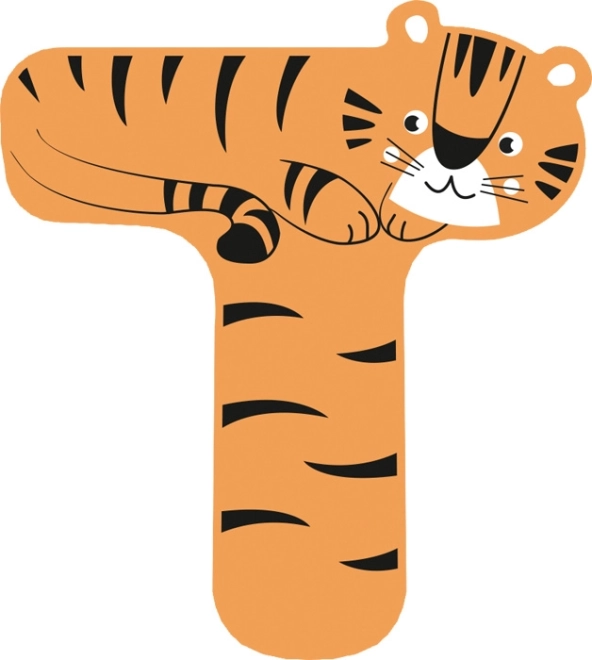 Houten letter T met tijger small foot