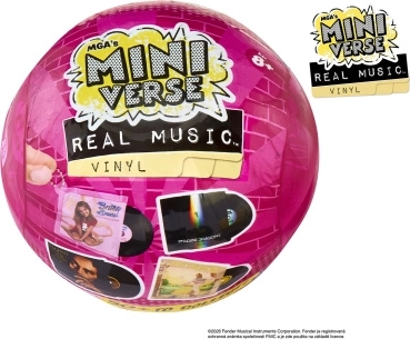 MGA's Miniverse Real Music mini-vinylplaten met platenspeler - 1 stuk