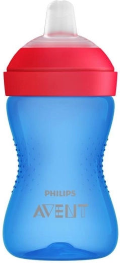 Philips Avent Grippy beker met zachte tuit 300 ml, blauw
