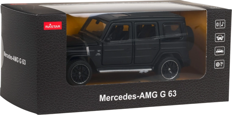 Metalen model 1:32 MERCEDES‑AMG G 63 met functies, zwart – RASTAR