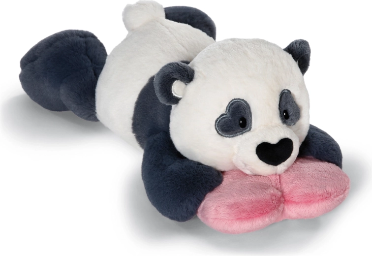 Nici pluchen panda Love met hartje, liggend 20 cm