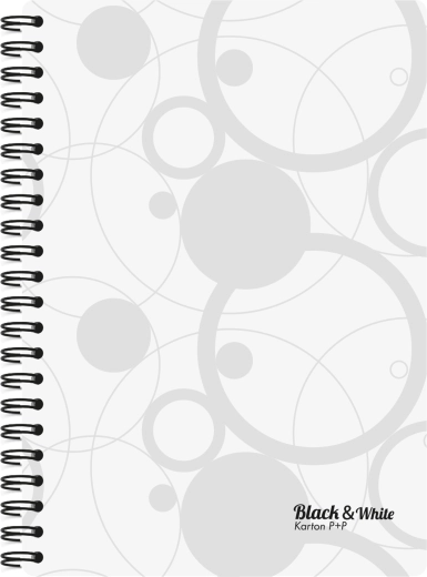 Ringband A4 met dubbele spiraal, wit, PP-omslagen