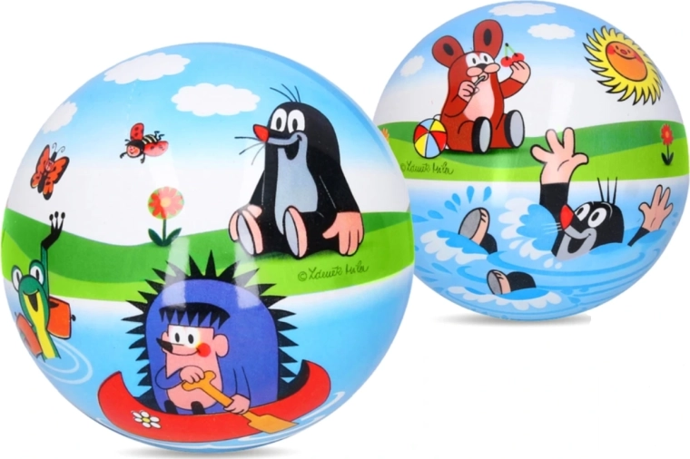 Rubberen bal MOLLETJE EN VRIENDEN 12 cm