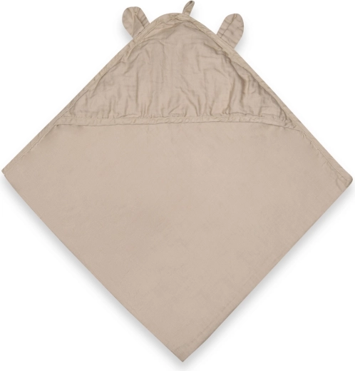 NuuRoo Danila mousseline handdoek met capuchon natural