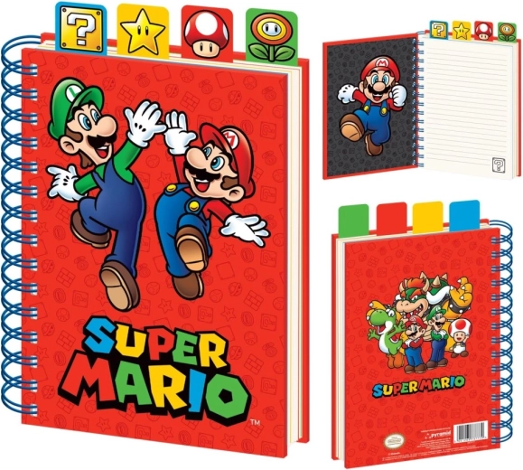 Super Mario spiraalblok A5 met tabbladen