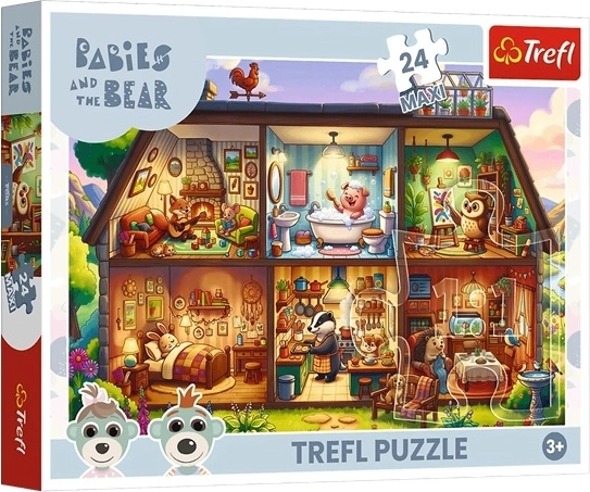 Maxi-puzzel voor kinderen Harige verhalen, 24 stukjes