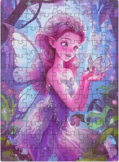Puzzel met een paarse fee, 100 stukjes