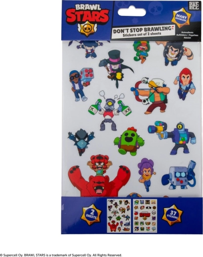 Stickers Brawl Stars – set van 37 motieven, 2 vellen