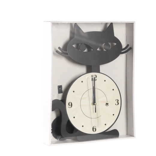 Wandklok kat met slinger